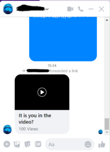 Is It You? Facebook message